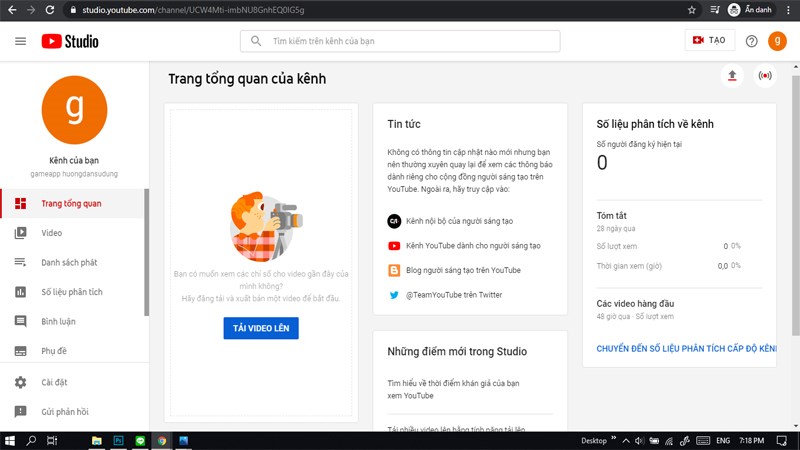 IV. Sử dụng Youtube Studio để quản lý kênh của bạn