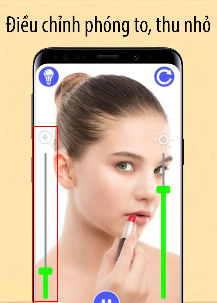 Điều chỉnh ph&oacute;ng to, thu nhỏ khu&ocirc;n mặt