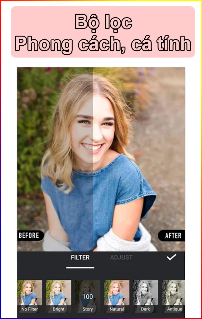 Bộ lọc v&agrave; hiệu ứng m&agrave;u đa dạng