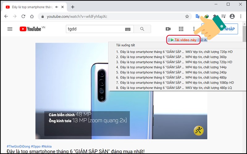 Cách tải video bằng IDM trên Chrome