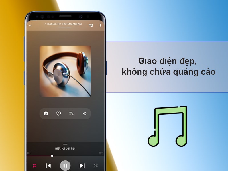 Giao diện đẹp, không chứa quảng cáo