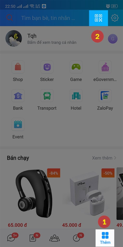 Qu&eacute;t m&atilde; QR Code bằng Zalo