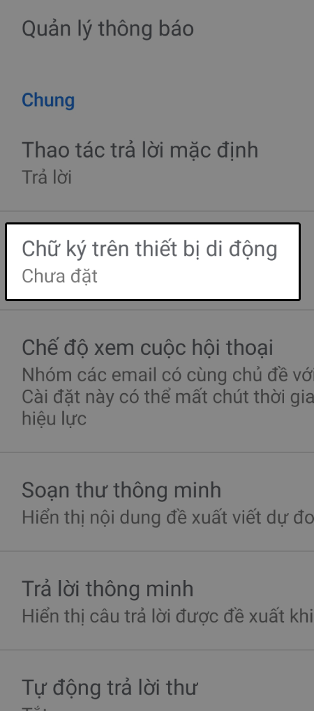 Chọn Tài khoản Google