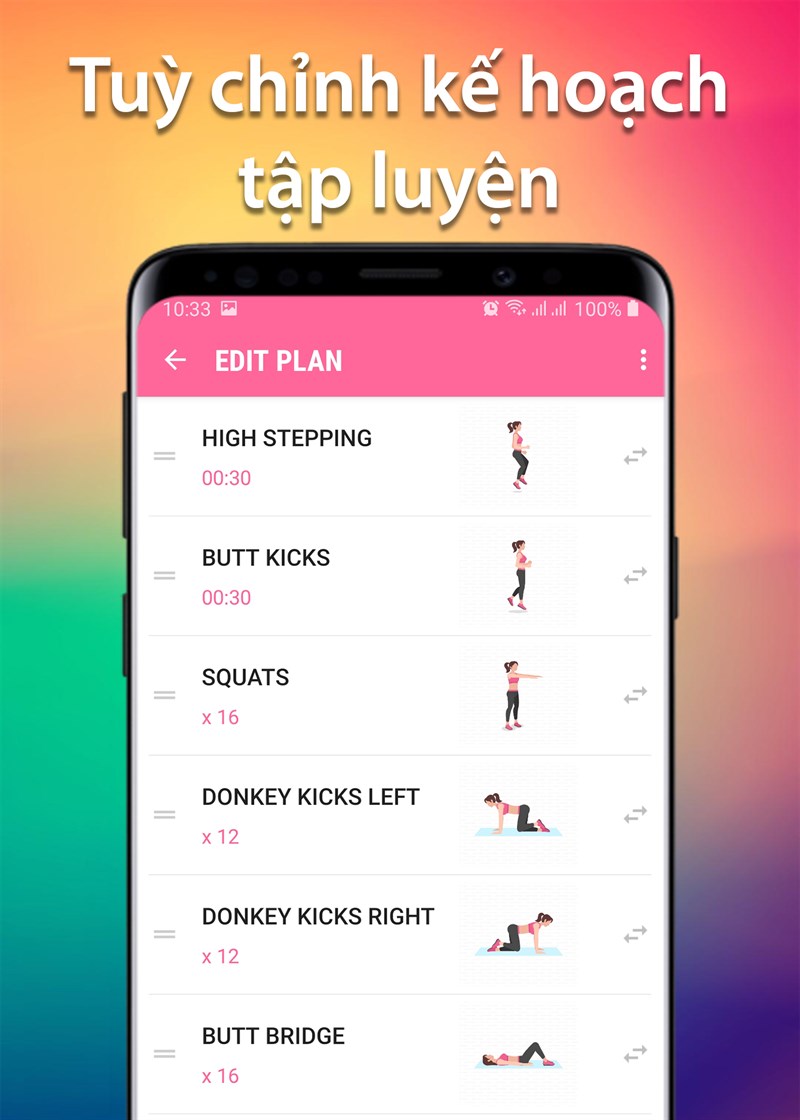 Tuỳ chỉnh kế hoạch tập luyện