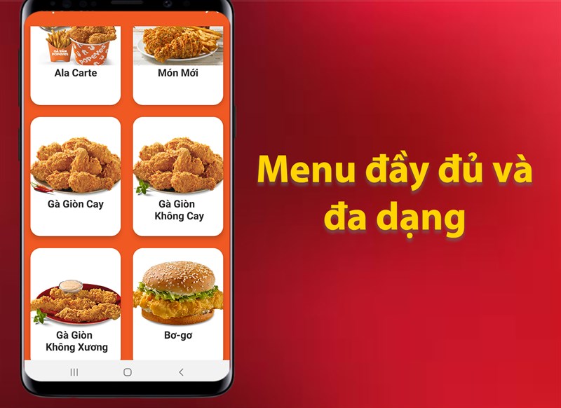 Menu đa dạng v&agrave; đầy đủ