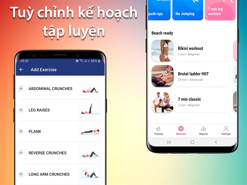 Tuỳ chỉnh kế hoạch tập luyện