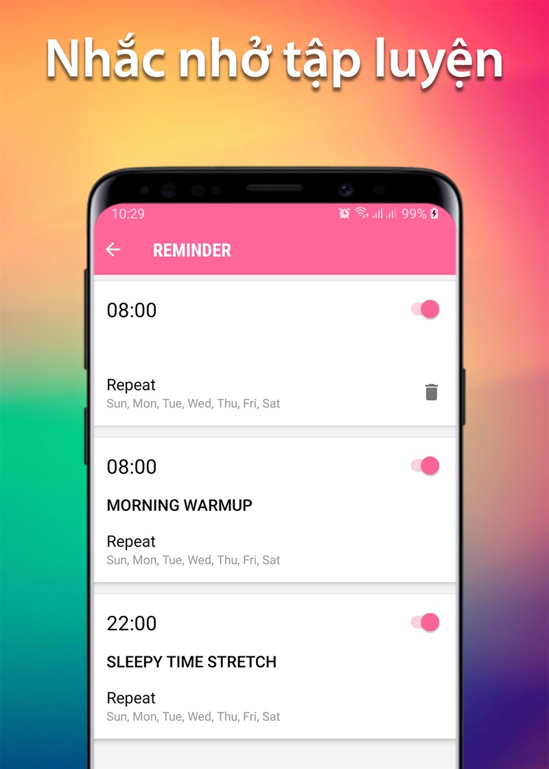 Nhắc nhở tập luyện