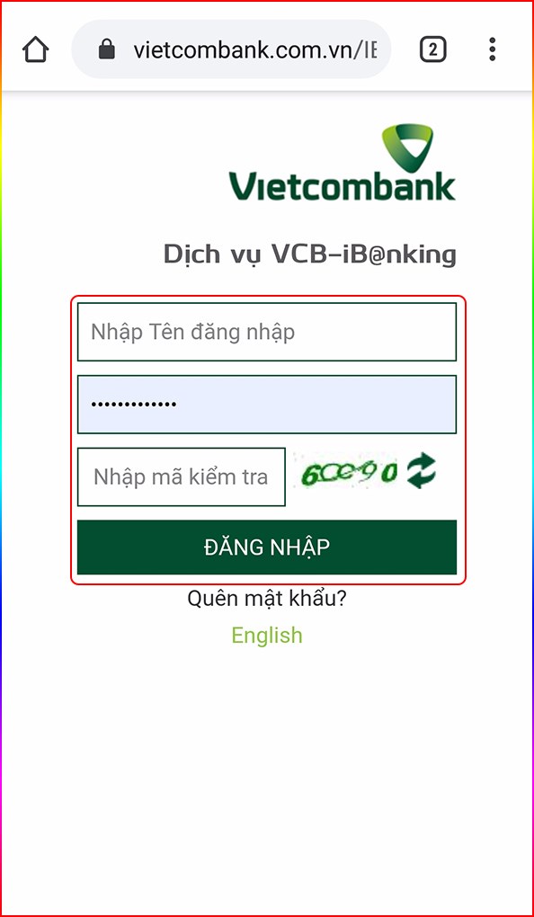 Nhập thông tin tài khoản để đăng nhập