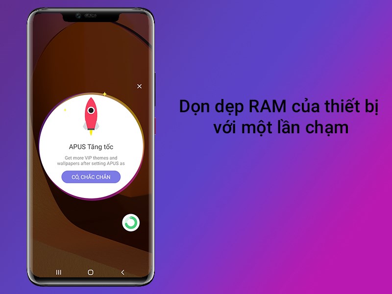 Dọn dẹp RAM của thiết bị với một lần chạm