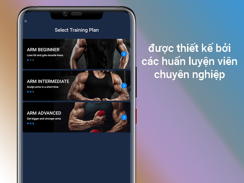 Bài tập được thiết kế bởi các huấn luyện viên chuyên nghiệp