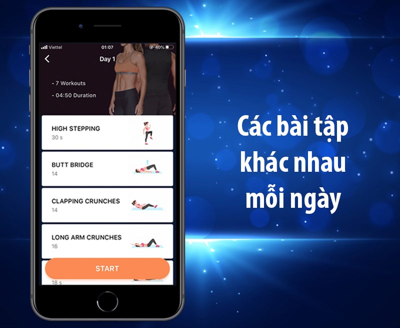 C&aacute;c b&agrave;i tập kh&aacute;c nhau mỗi ng&agrave;y