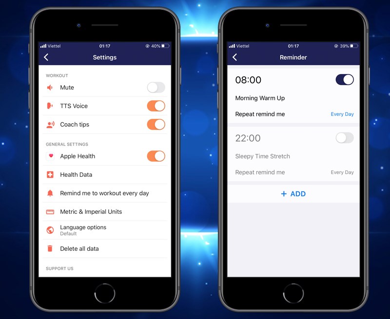 Nhắc nhở luyện tập mỗi ng&agrave;y