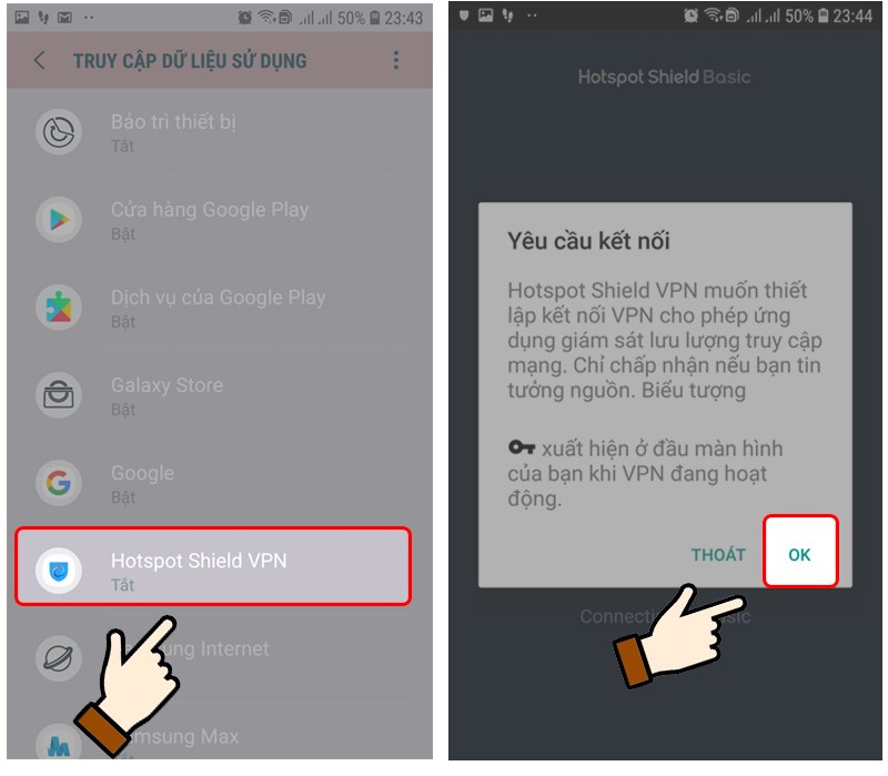 Truy cập dữ liệu sử dụng trên Android