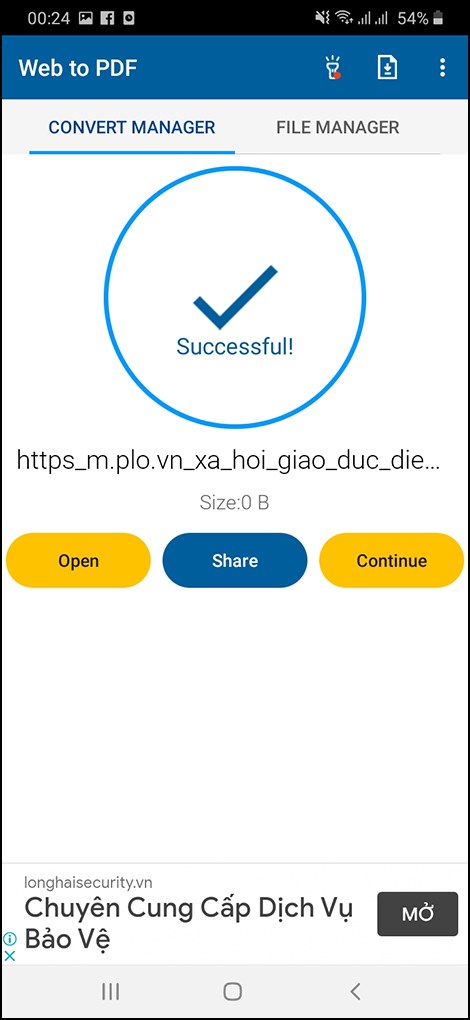 Hoàn thành xong công việc chuyển đổi.