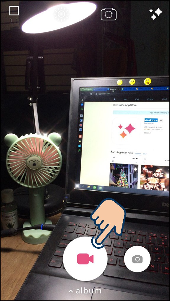 Bây giờ bạn có thể chụp ảnh hoặc quay video.