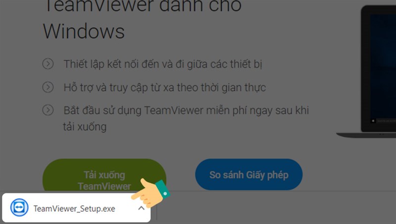 Mở file cài đặt