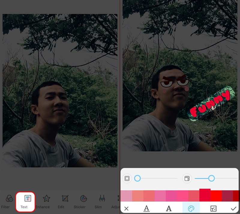 Th&ecirc;m chữ v&agrave;o ảnh