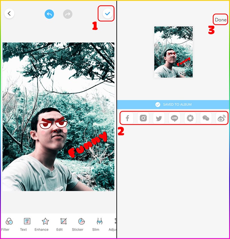 Lưu ảnh v&agrave; chia sẻ