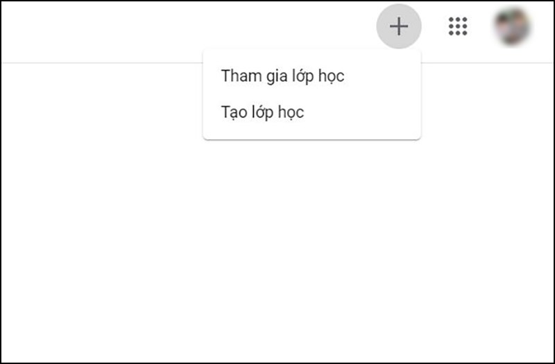 bạn đã vào được Google Classroom dành cho giáo viên và tạo lớp học.