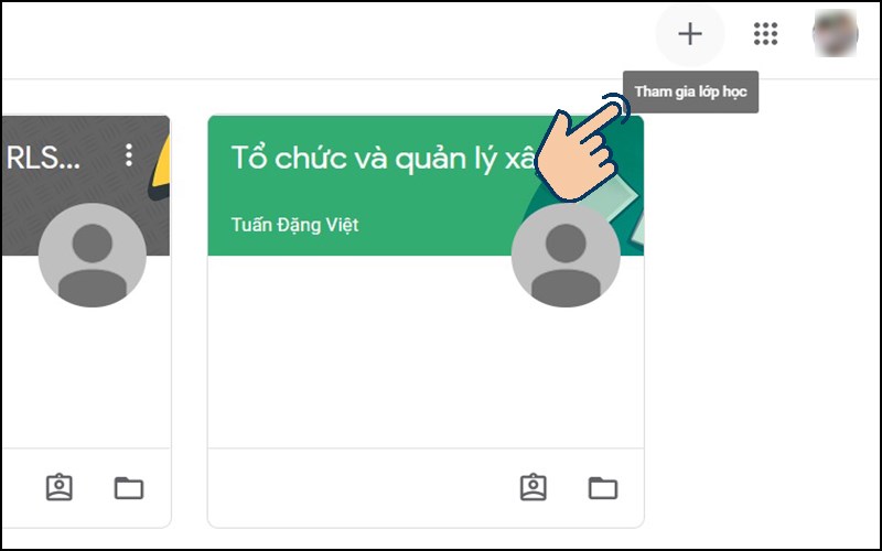 bạn đã vào được Google Classroom dành cho Học sinh - Sinh viên và tham gia các lớp học