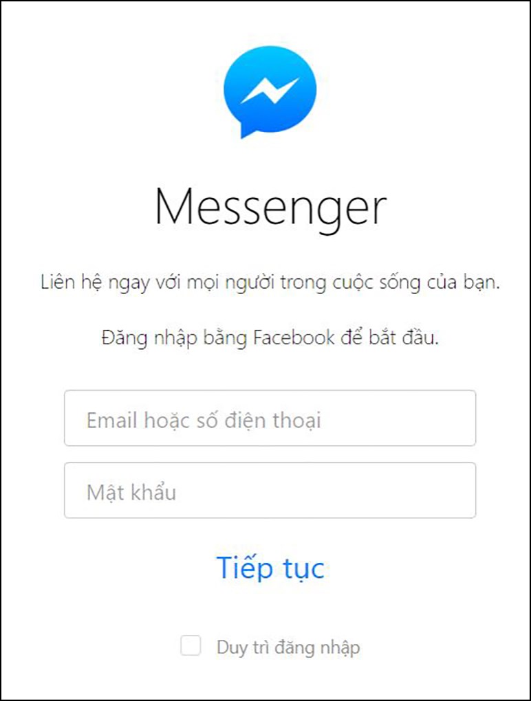 bạn đã đăng xuất messenger web thành công.