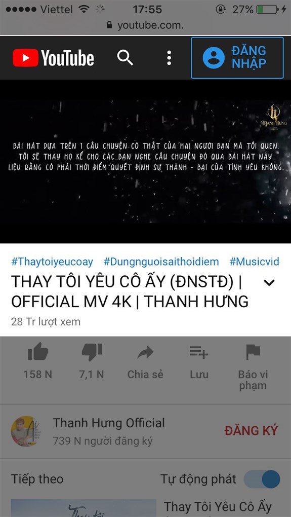 Thưởng thức video nói không với quảng cáo thôi nào. 