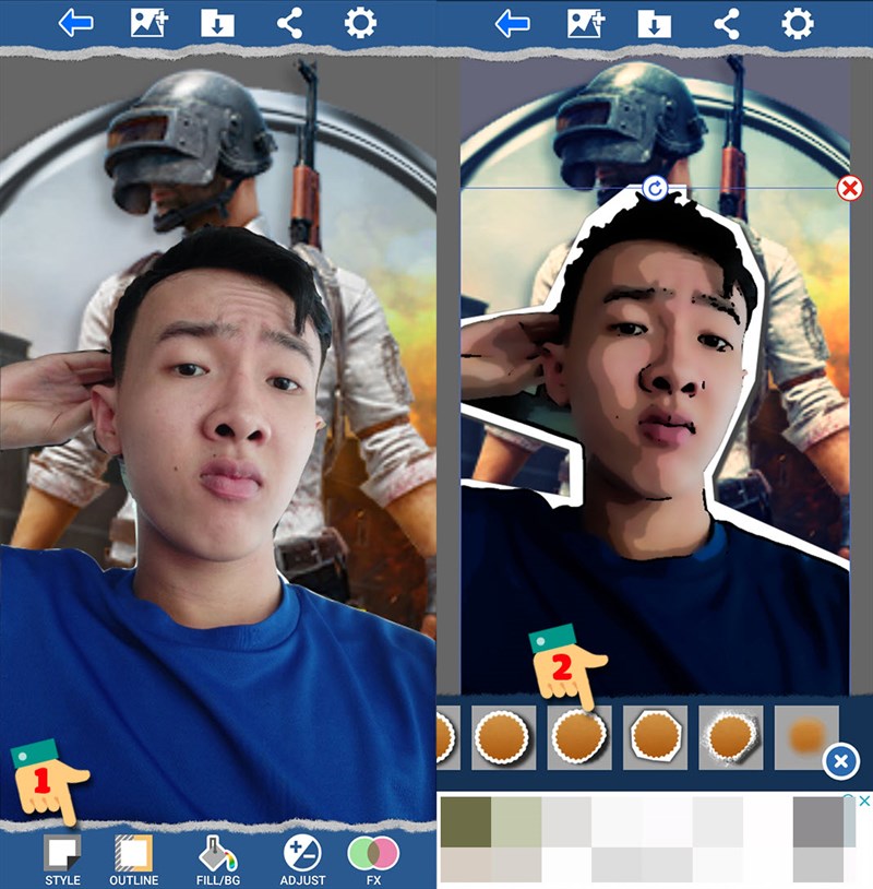 Chọn viền cho vật thể chính