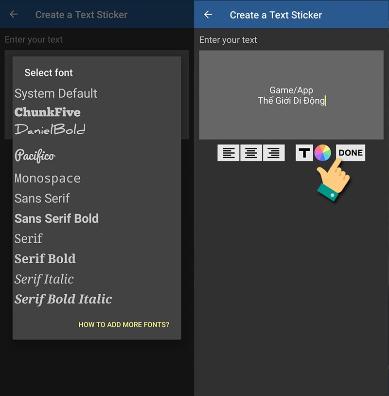 Thêm chữ cho ảnh