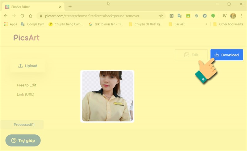 Tải ảnh từ ứng dụng về máy