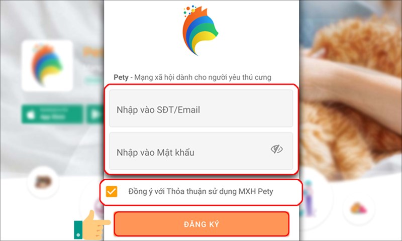 Tạo t&agrave;i khoản với SĐT/Email