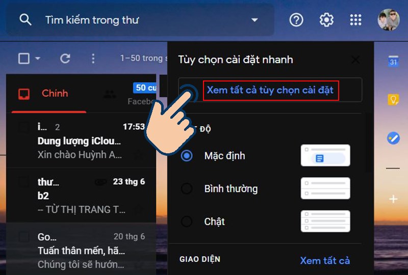 Chọn vào Xem tất cả tùy chọn cài đặt.