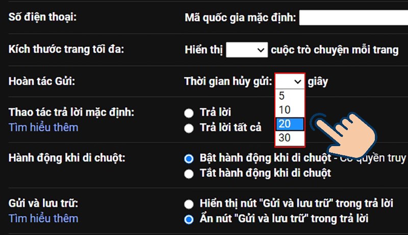 Thu hồi gmail vừa gửi