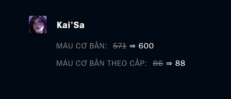 Tăng máu cho Kai'Sa
