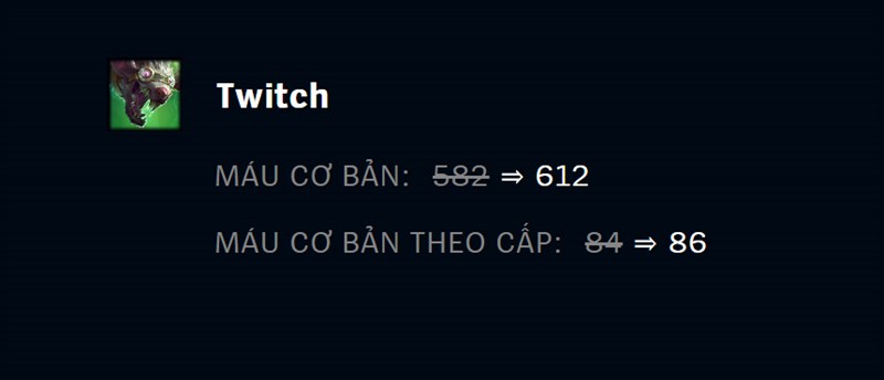 Tăng máu cho Twitch