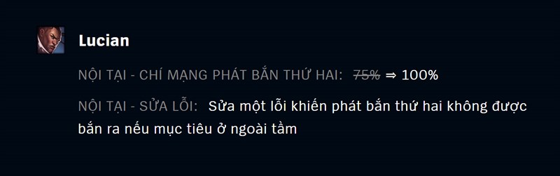 Tăng sức mạnh nội tại của Lucian