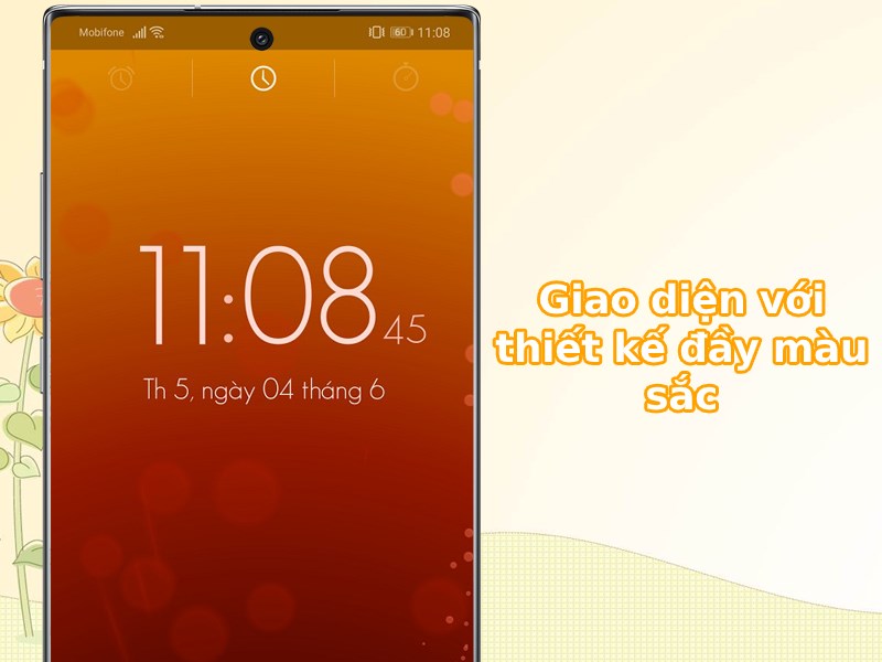 Giao diện với thiết kế đầy m&agrave;u sắc
