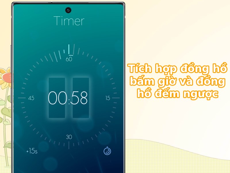 T&iacute;ch hợp đồng hồ bấm giờ v&agrave; đồng hồ đếm ngược