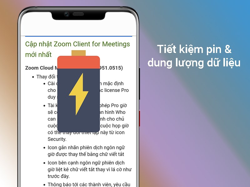 Tiết kiệm pin & dung lượng dữ liệu