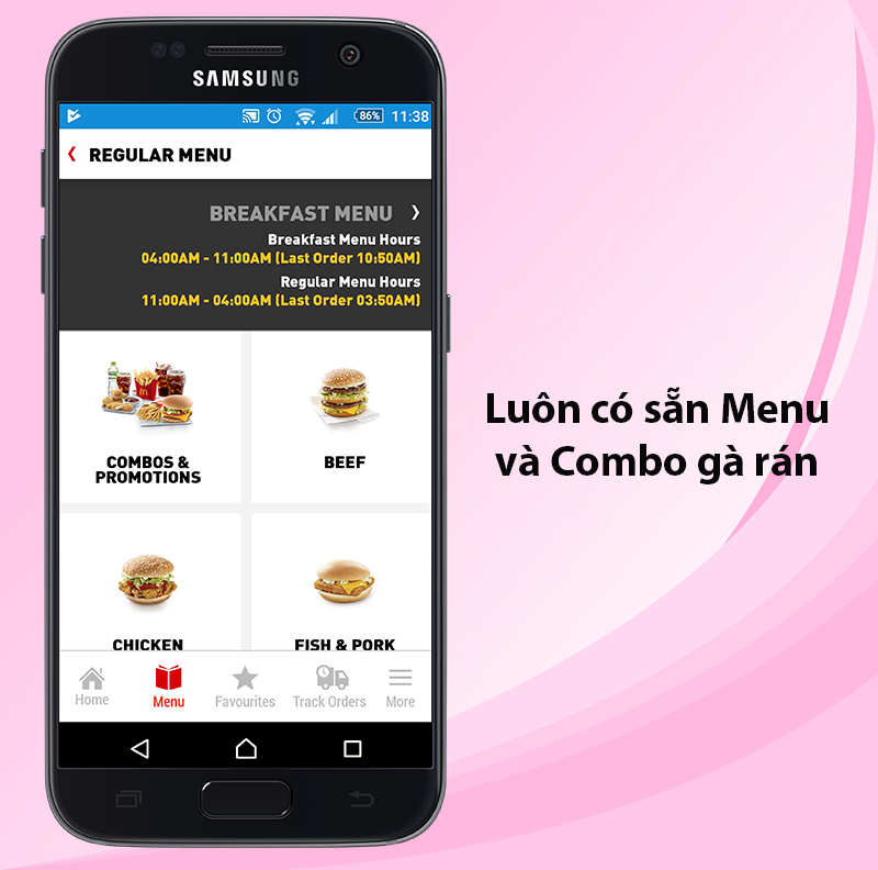 Luôn có sẵn Menu McDonald's, combo gà rán McDonald cho bạn gọi món