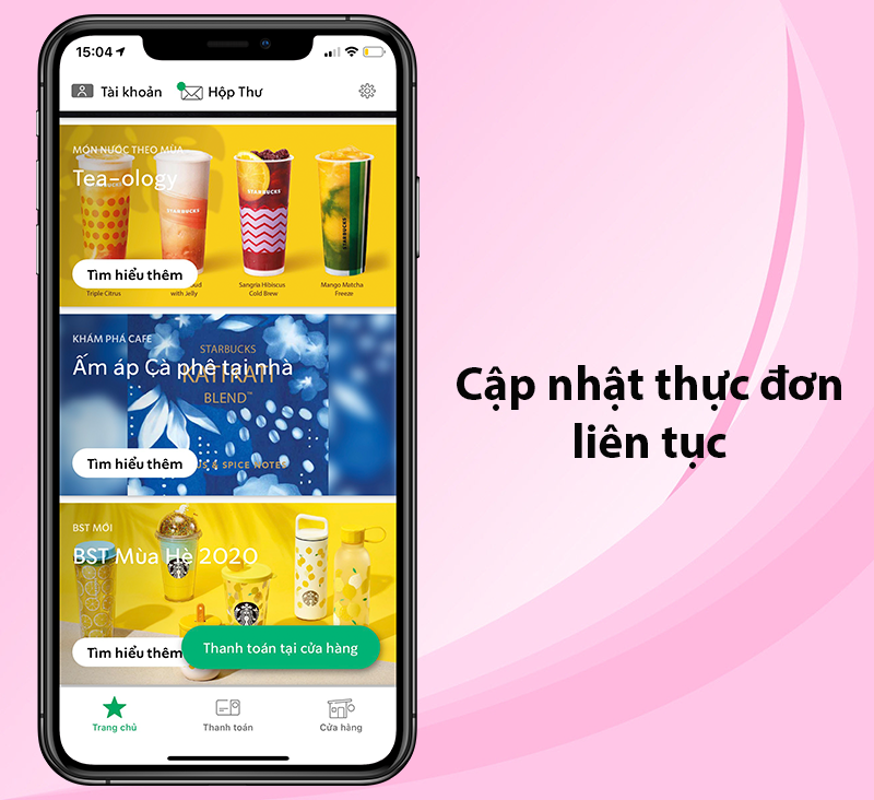 Cung cấp và cập nhật thông tin về thực đơn Starbucks mới giúp bạn thêm nhiều lựa chọn khi mua hàng