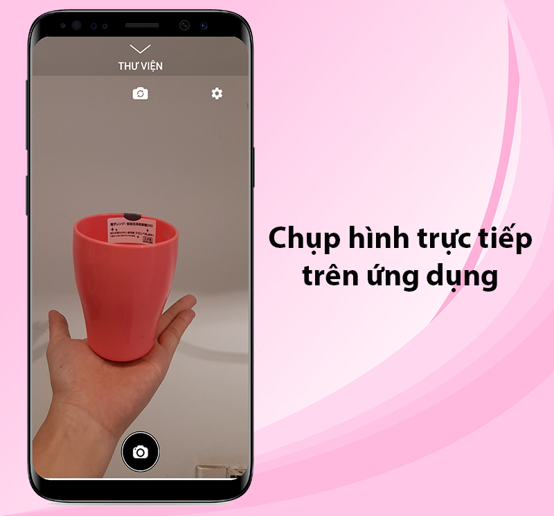 Chụp hình trực tiếp trên ứng dụng