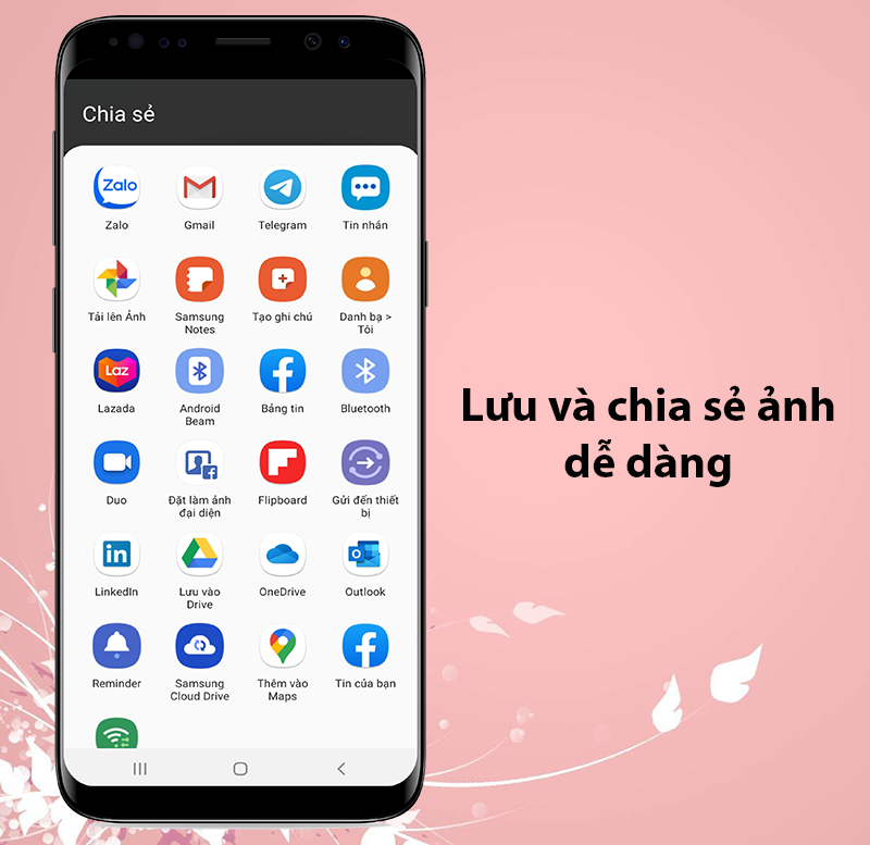 Lưu và chia sẻ ảnh lên mạng xã hội nhanh chóng