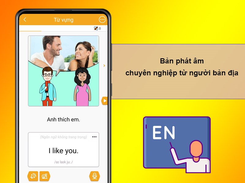 Bản phát âm chuyên nghiệp từ người bản địa