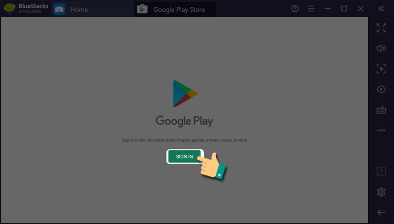Nhập tài khoản cửa hàng Google Play