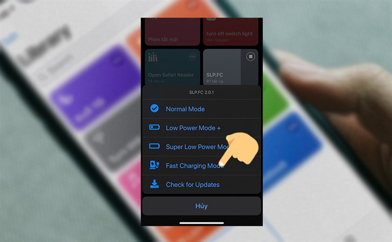 K&iacute;ch hoạt chế độ Fast Charging Mode (sạc nhanh)