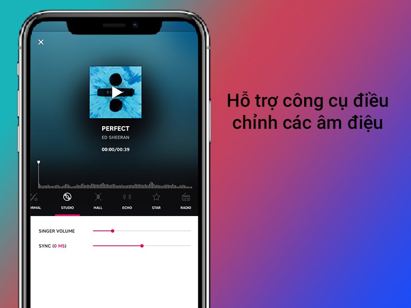Hỗ trợ c&ocirc;ng cụ điều chỉnh c&aacute;c &acirc;m điệu cho b&agrave;i h&aacute;t vừa thu &acirc;m