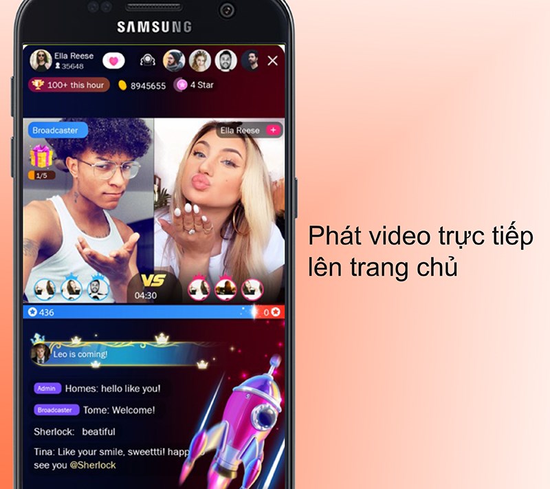 Ph&aacute;t video trực tiếp l&ecirc;n trang chủ