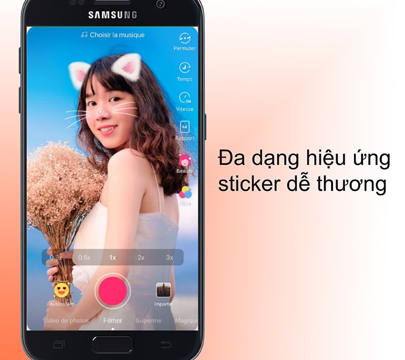 Đa dạng hiệu ứng v&agrave; sticker dễ thương