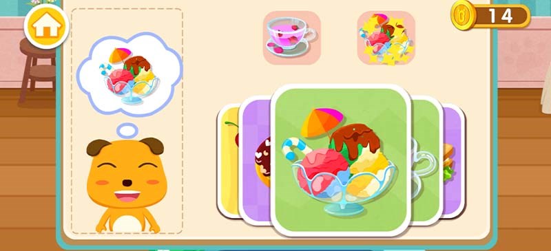 Menu của cửa hàng gồm có 9 loại đồ ăn và thức uống.
