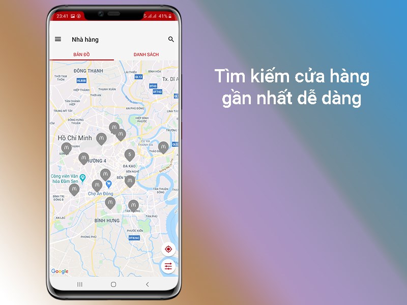T&igrave;m kiếm nh&agrave; h&agrave;ng McDonald's gần nhất